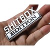 2x Small SHITBOX EDITION Badge,SHITBOX Emblem,Nameplate,for Car Pickup Motorcycle
