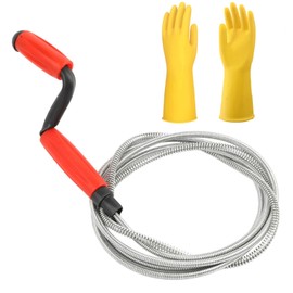 Professional Drain Unblocker Tool - Reusable Flexible Kitchen Sink Unblocker Tool Spring Wire, Hand-Crank Unclogger Spiral Blockage Remover for Sewer, Bathroom Drainage,Kitchen Sinks,Toilet, 3 Meter