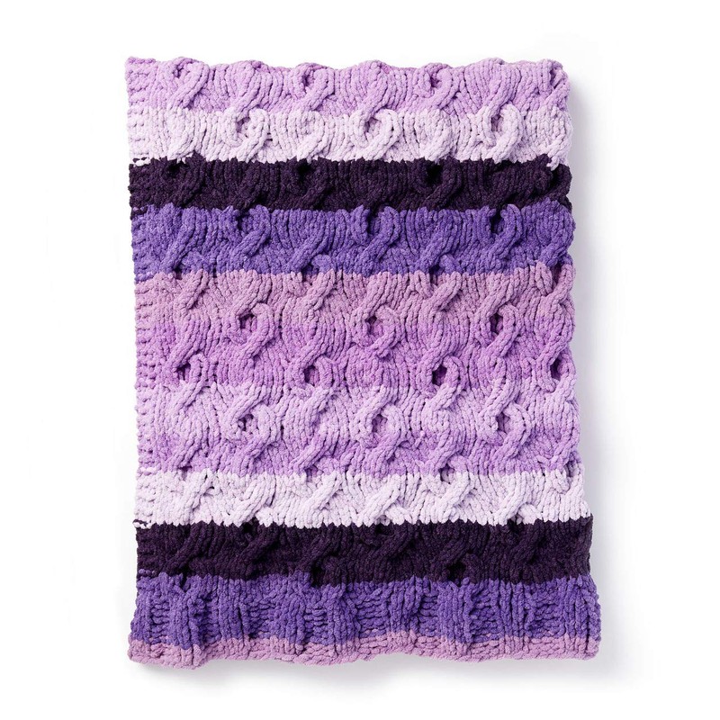 Bernat 16103636004 Blanket Ombre Yarn, Eggplant