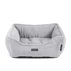 NANDOG Cloud Prive Collection Washable Cat and Dog Bed for Small to Medium Breeds – Made of Ultra Soft Micro Plush Fabric – Reversible Design with Double-Stitched Seams (Light Blue, Prive 25”)