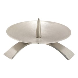 NKlaus three foot chandelier Ø9,5cm with spike big brass nickel plated candlestick matt 10711