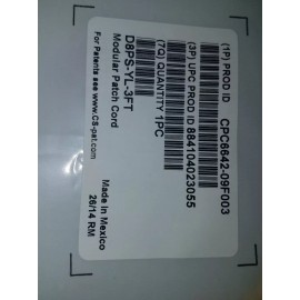 Commscope D8PS-YL-3FT / CPC6642-09F003 Modular Patch Cord 3ft Yellow NEW