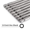 Saipor 10pcs SQ2 100mm Magnetic Square Drill Bit Set Hex