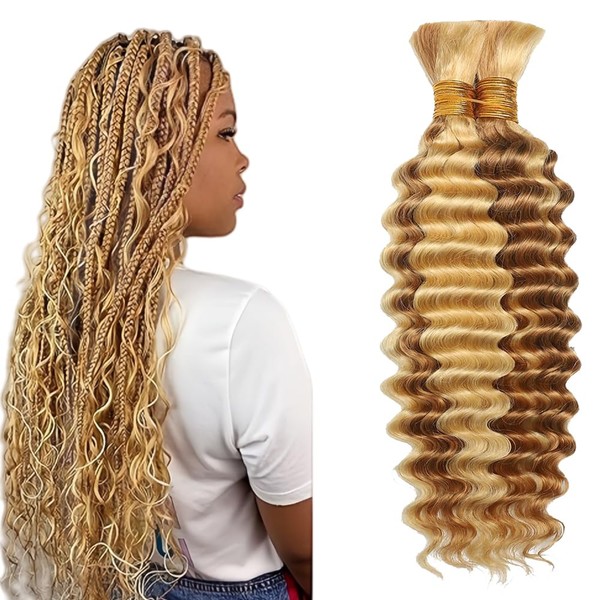 Tuheerst P27/613 Highlight Blonde Color Human Braiding Hair For Boho