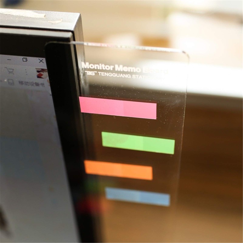 MINSA Fashion Multifunction Utility Acrylic Transparent Computer Monitors Side Panel/Memo