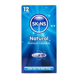 Skins Natural Premium Kondome, Ultra-Clear, 12er Pack