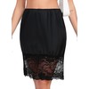 Lovasy Women's Satin Half Slips Soft Lace Underskirt Elastic Waist