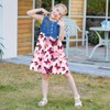 Cutemile 7-8 Years Girls Sleeveless Denim Tops Dresses Rainbow Unicorn