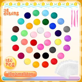 Poen 180 Pcs Air Dry Clay Kit 36 Colors Ultra Light Modeling Clay for Kids DIY Safe Soft Clay with Sculpting Tool Back to School Gift for Kids Adults Artists Art Crafts