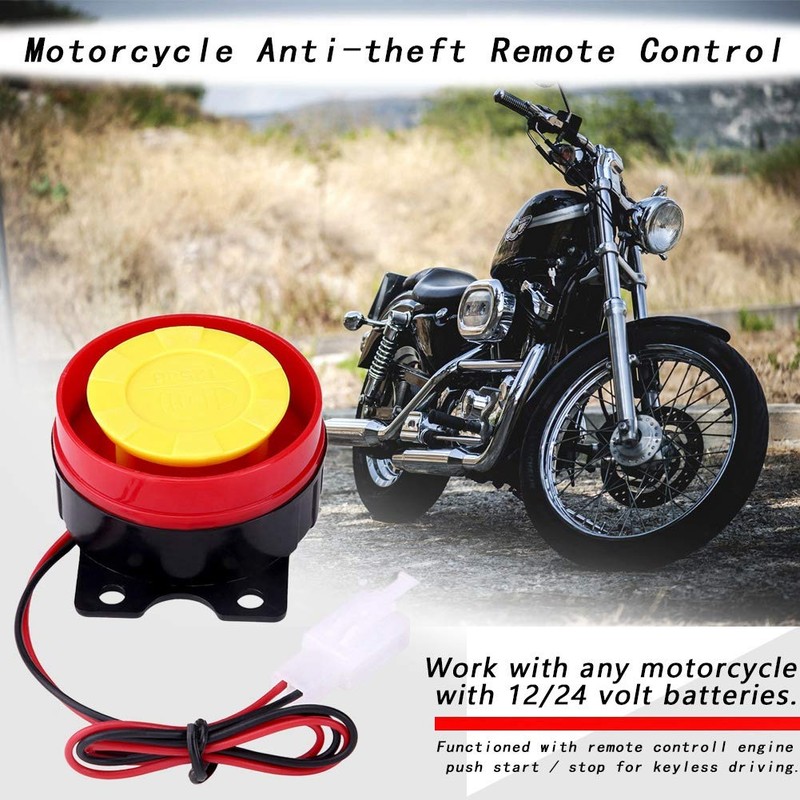 Bewinner Motorcycle Security Kit, 12V Motorcycle Anti-Theft Security Alarm System