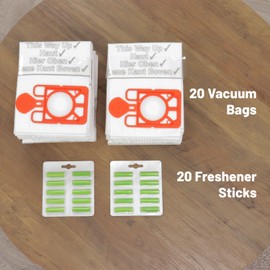 Reliapart GENUINE Numatic Henry Hetty Hepa-Flo SMS Dust (20 Bags + 20 Fresheners) NVM-1CH for Henry Hetty James NRV200 NVR225 RSV200 Series 604015 Dust Vacuum