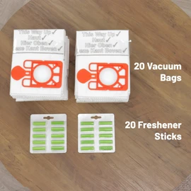 Reliapart GENUINE Numatic Henry Hetty Hepa-Flo SMS Dust (20 Bags + 20 Fresheners) NVM-1CH for Henry Hetty James NRV200 NVR225 RSV200 Series 604015 Dust Vacuum
