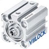 VIILOCK Pneumatic Air Cylinder 25mm Bore 25mm Stroke, Thin Air