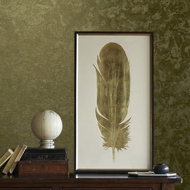 Contemporary Modern Textured Plain Brown Taupe Bronze Gold Metallic Wallpaper Faux Fabric Worn Textures 3D