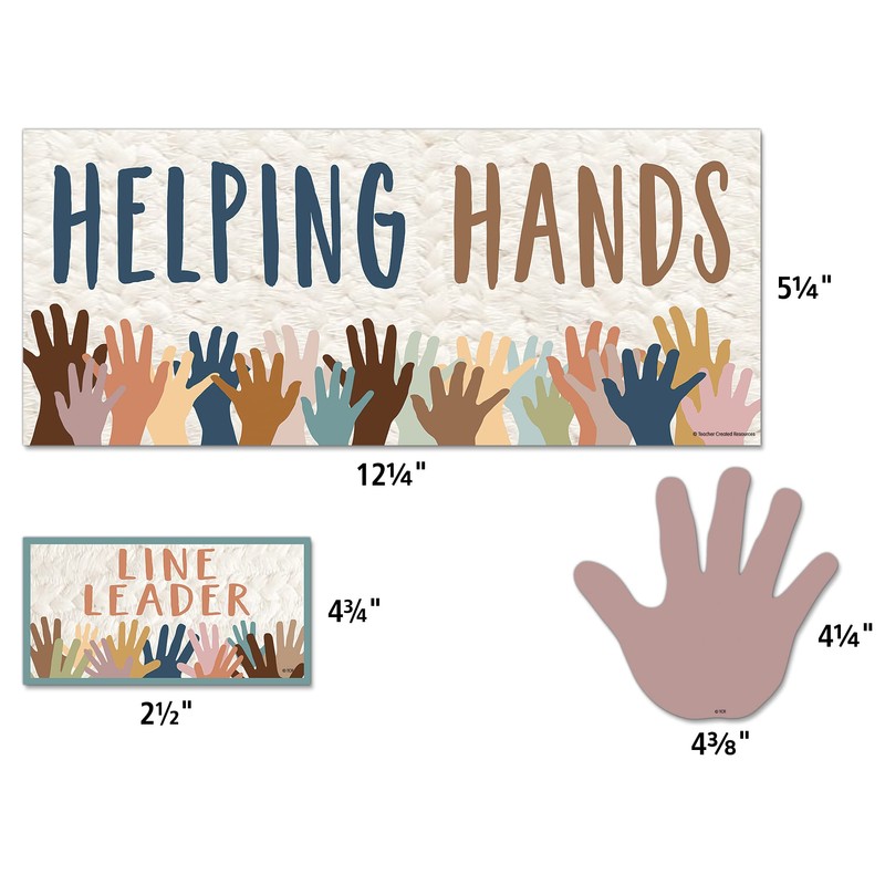Everyone is Welcome Helping Hands Mini Bulletin Board