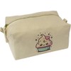 'Kawaii Cupcake' Canvas Wash Bag/Makeup Case (CS00036876)