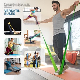 A-TAPE Thera Band | 51 * 6 inch | for Warm-Up, Stretching, Cardio, Home Fitness, Exercise & Yoga (Yellow – Medium (15lbs))