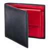 Raffinato Men's Bi-fold Genuine Leather Coin Purse, Leather, 4 Cards
