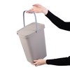 KADAX Waste Bin with Lid and Handle, Plastic Waste Bin,