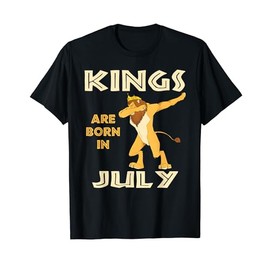 July Birthday Month T-Shirt Dabbing Lion Dab Shirt-King Lion