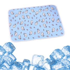 Quorlis Kühlmatte Hund & Katze 70×50cm – Selbstkühlende Kühlmatte Katze, Kühldecke Hund aus Eisfaser, Waschbare Kühlauflage für Hunde & Katzen im Sommer, Zuhause oder im Auto