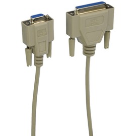 Monoprice 6-Feet Null Modem DB9F/DB25F Molded Cable (100483)