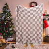 Soft Checkered Throw Blanket, Ultra Cozy Knit Throw Blanket Fluffy