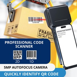 Multzo POS XP-P1 Portable Thermal Printer, USB & Bluetooth, 58mm Paper Width, High-Speed Printing, 1D/2D Barcode Scanning, Compatible with Windows, Linux, Android, iOS (Black)