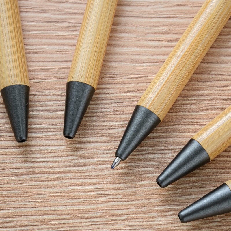 Gullor Natural Bamboo Retractable Ballpoint Pen, Sustainable Pens for Journaling