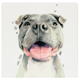 Lesser & Pavey Staffie Coaster Robert James Hull For Home & Office | Stylish Coasters For Kitchen & Dining | Durable Drinks Coasters For Tabletops | Decorative Home Accessories for Drinks & Tables
