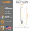 Sunlite LED Filament T6 T6.5 Tubular Light Bulb, 2 Watts