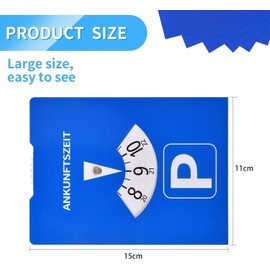Oneroomone 10 x Cardboard Parking Discs 11 x 15 cm Blue Parking Disc Clock Parking Disc for Car Parking Parking Meter Cardboard