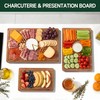 Bamboo Cutting Board Set (S+M) with Juice Grooves & Built-In
