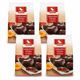 WEISS 4x WEISS Ginger chocolate apricot hearts Gingerbread Cookies