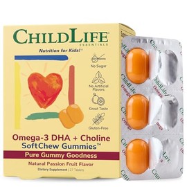 Childlife Essentials | Omega-3 Dha + Choline Softchew Gummies® | Omega-3 + Choline