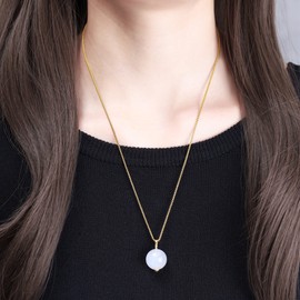 COAI Gemstone Ball Pendant, Moonstone, Moonstone