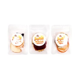 USTCM JoyFull Mixed Fruit Infusions Fruit Tea Single Pack All Natural Dried Fruits Mixed Flavors Make Perfect Tea! 15g (Combo 4, Pack of 3)