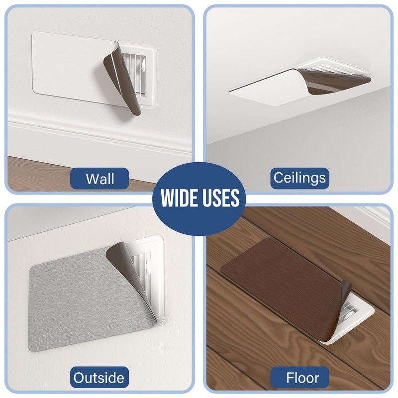BEWAVE High Strength Magnetic Vent Covers for Home Ceiling, Metallic