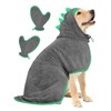 Bibykivn Dog Bathrobe, Quick-Drying Microfibre Bath Towel, Adjustable Dog Towel