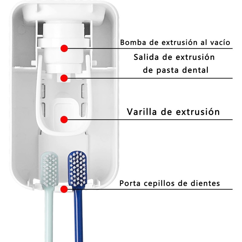 Toketa 2 Slot Porta Cepillo de Dientes para baño Wall
