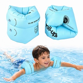 Cinturón de Natación Hinchable para Niños, Paquete de 2 Flotadores de Brazo, Flotadores de Piscina, Bandas de Brazo, Anillos de Natación Inflables de 