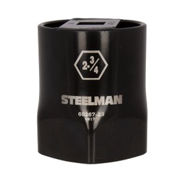 Steelman 2-3/4-Inch 6-Point Locknut Socket, 3/4-Inch Drive, Install and Remove Wheel Bearing Locknuts, Laser Etched, Powder-Coated Steel