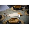Rectangular Chopping Board 35cm Marble Beige and Teak Wood -