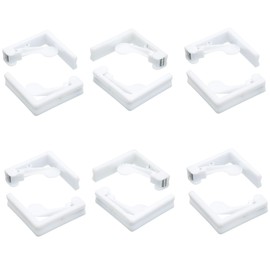 KitchenCraft KCTC6PC Adjustable Plastic Tablecloth Clips, 6 x 6 x 2 cm - White (Pack of 6)