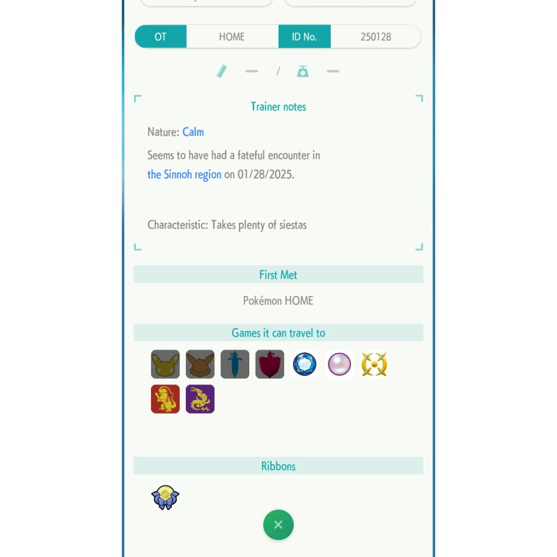 Pokémon Shiny Manaphy Event Untouched + Shiny Enamorus Event Untouched