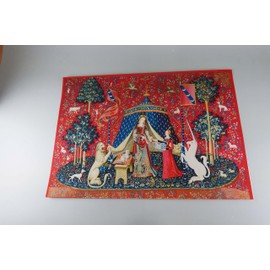 BiblioArt Series Lady and the Unicorn (To My Only Hope) Giclee Print (Frame-A4 Version)