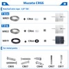 Muzata 20 Pack Cable Railing Adhesive Sleeves for 1/8" 5/32"