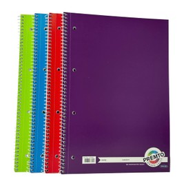 A4 Ruled Notebook Jotta Spiral Lined School Pad w/Margins 160 pages Notepad - Available in Green, Blue, Red & Purple (Green)