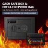 ROLOWAY Money Safe Box with Keys and Fireproof Money Bag