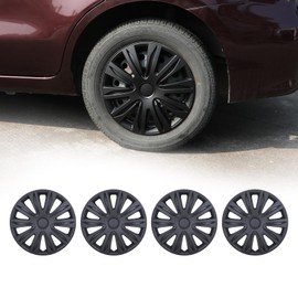 AUTOFREE 15 inch Hubcaps Wheel Covers, ABS Black Matte Wheel Rim Covers Clip On Auto Tire Sturdy Guards Replacement Set of 4, Universal for Most Cars Nissan Toyota Acura Chevy Mazda VW